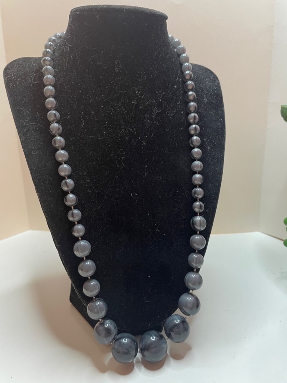 Gray Beaded Statement Necklace - Women Jewelry